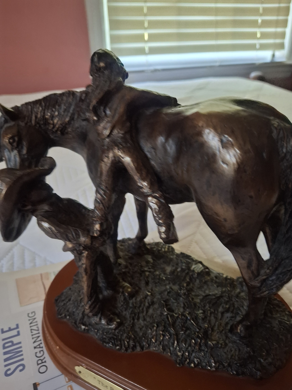 Montana Silversmiths Bronze Western Horse Statue Figurine "The Baby Sitter" C447 - Picture 4 of 10
